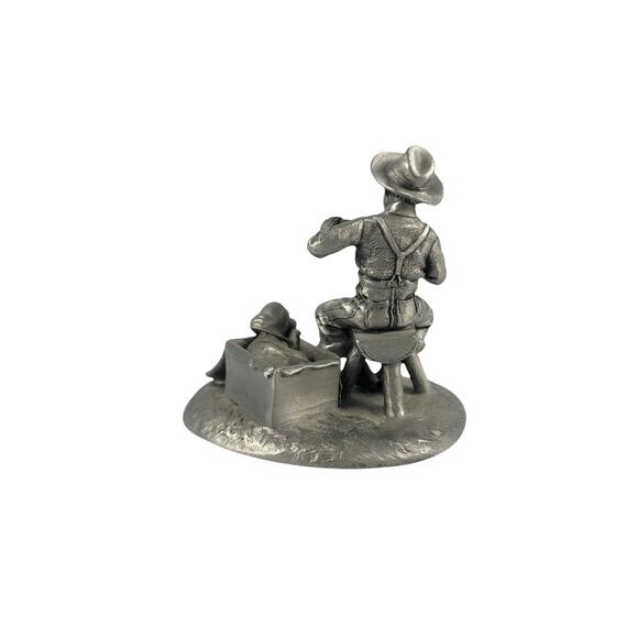 Rare Fine Pewter Schmid, N. Rockwell "Mysterious Malady" Figurine #174/1500 USA - Picture 3 of 7